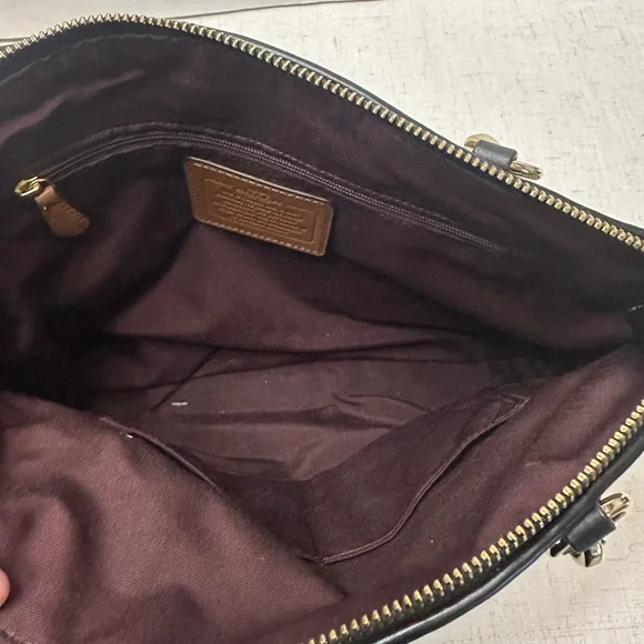 Coach Black and Tan Shoulder Bag - Picture 8 of 12